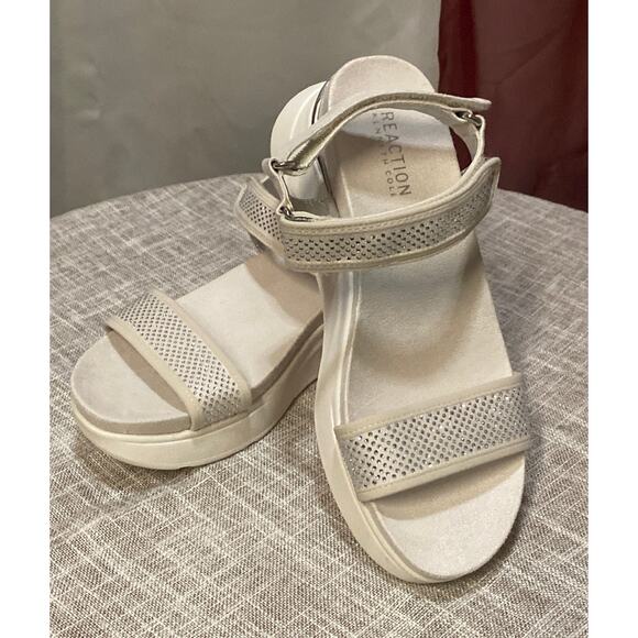 KENNETH COLE Reaction, Halsey Ankle Strap Platform Sandal, size 7 1/2 - Picture 1 of 7